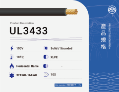 UL3433 XLPE電線